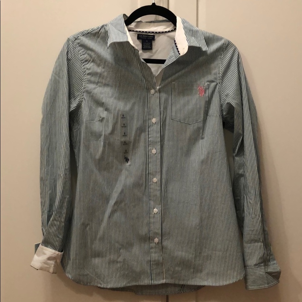 Striped button down shirt